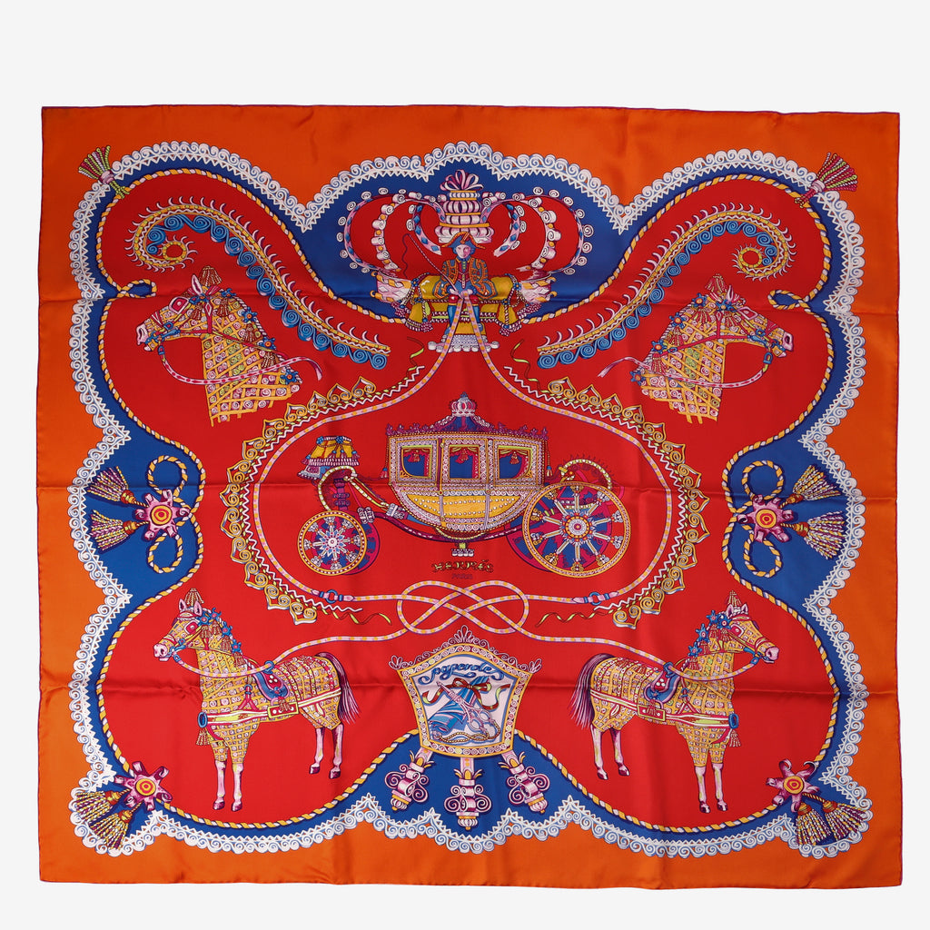Paperoles Silk 90cm Scarf, Orange