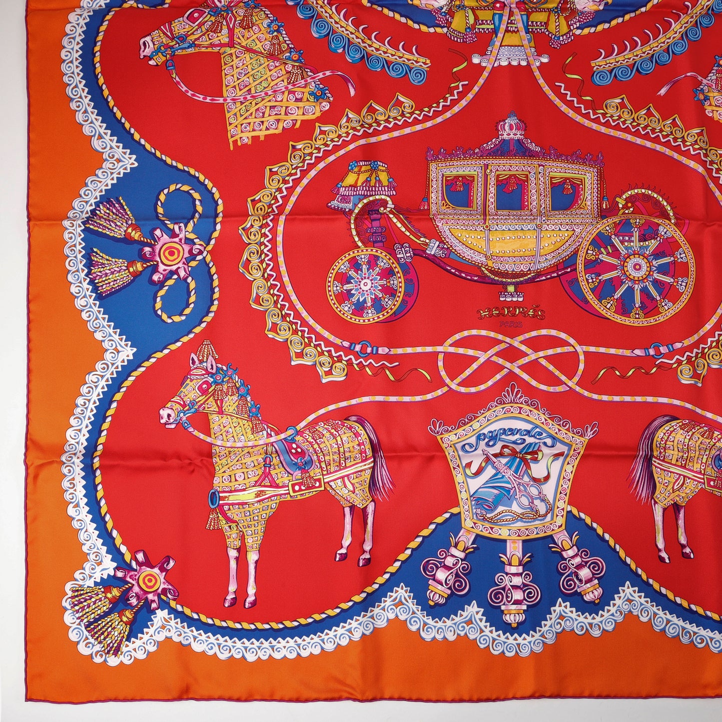 Paperoles Silk 90cm Scarf, Orange