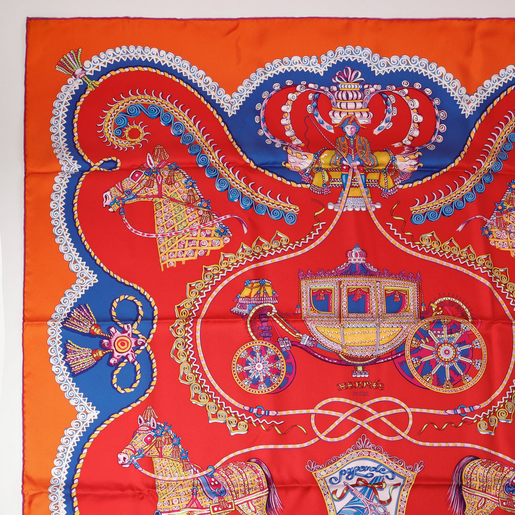 Paperoles Silk 90cm Scarf, Orange