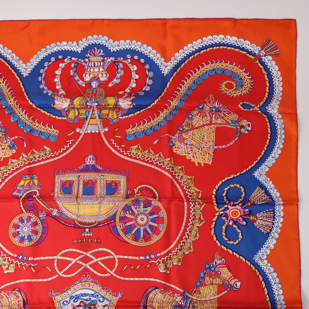 Paperoles Silk 90cm Scarf, Orange