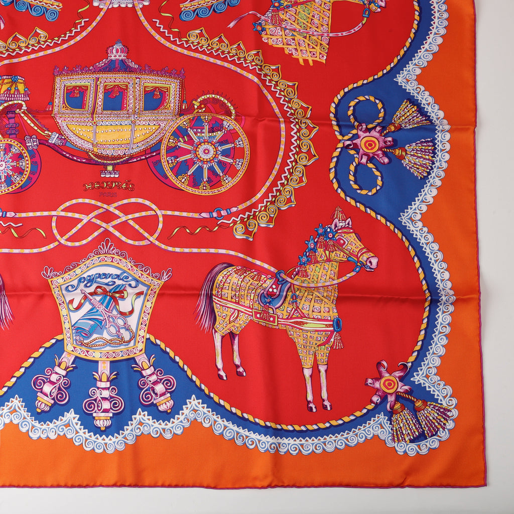Paperoles Silk 90cm Scarf, Orange