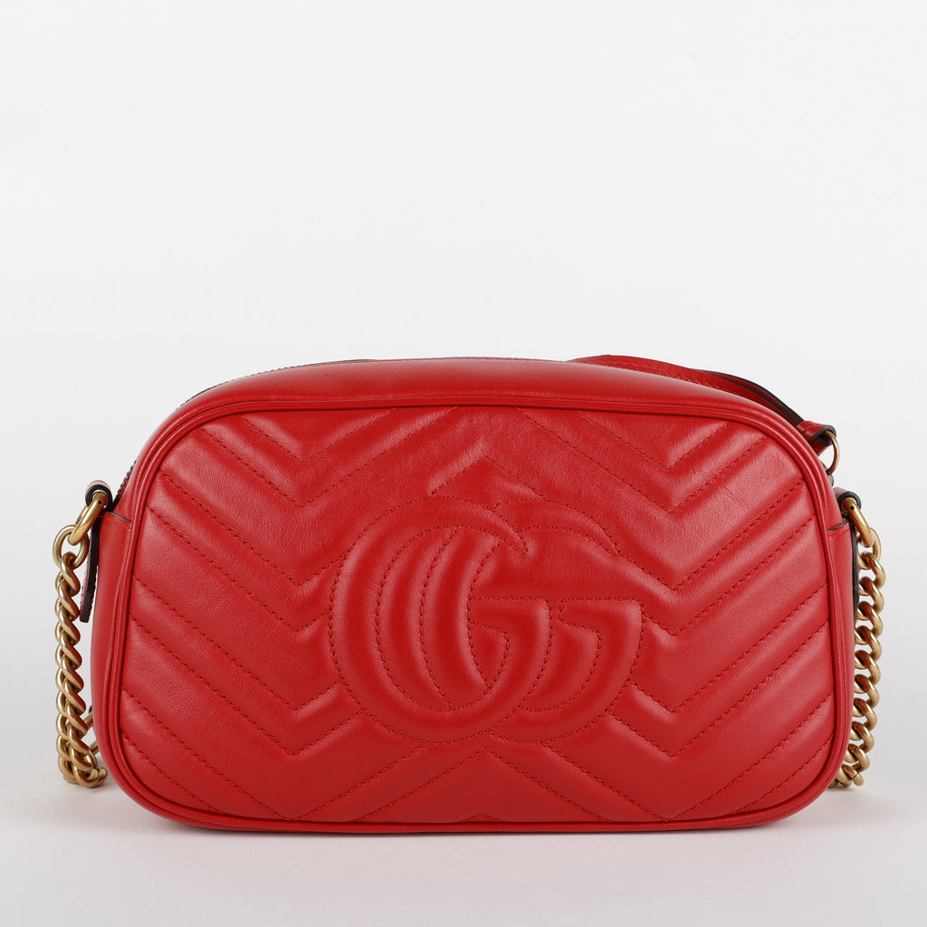 Small GG Marmont Camera Bag, Red