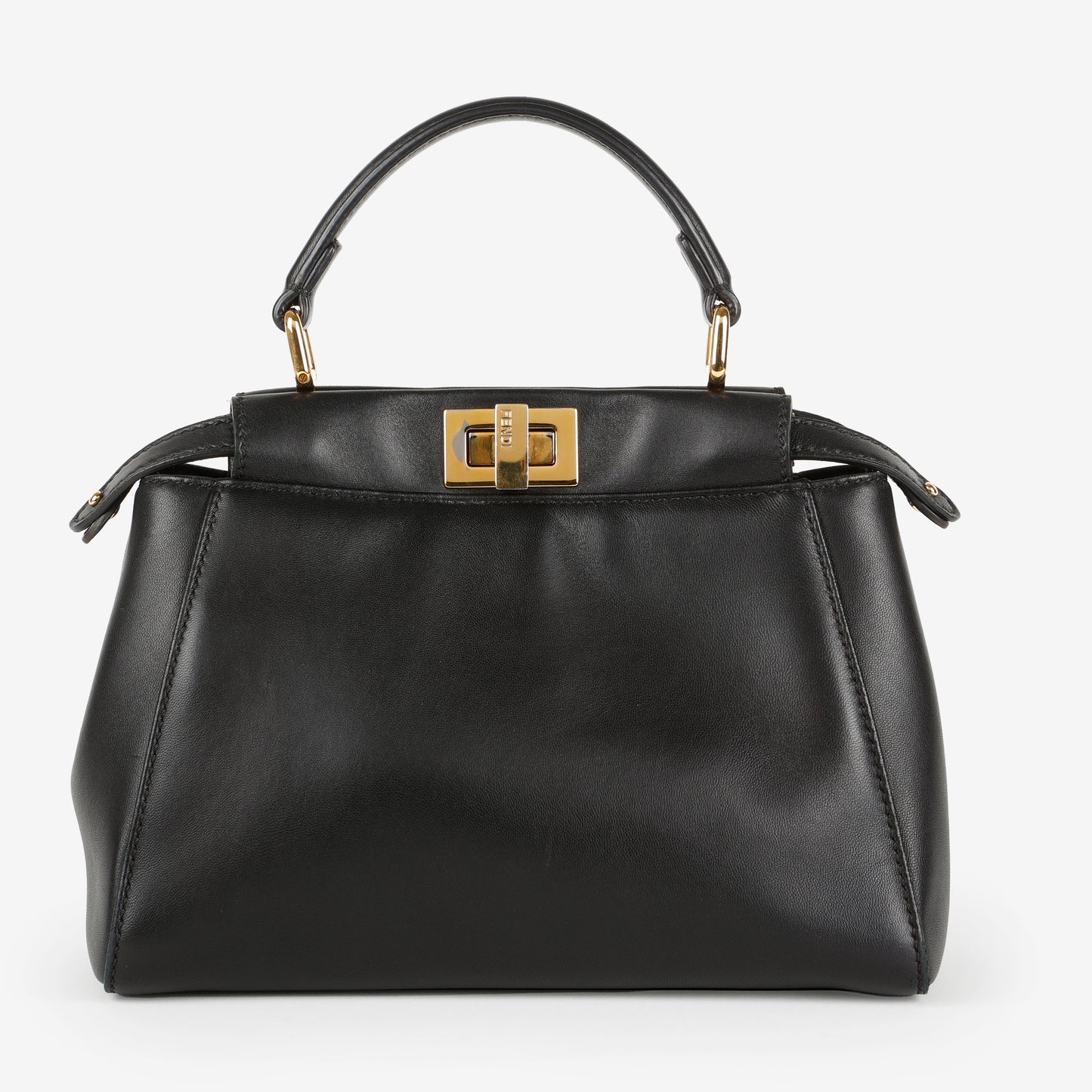 Mini Peekaboo, Black Calfskin