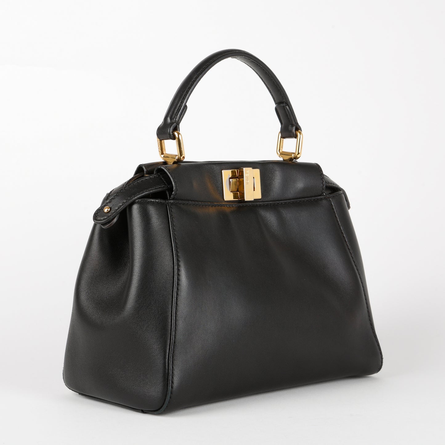 Mini Peekaboo, Black Calfskin