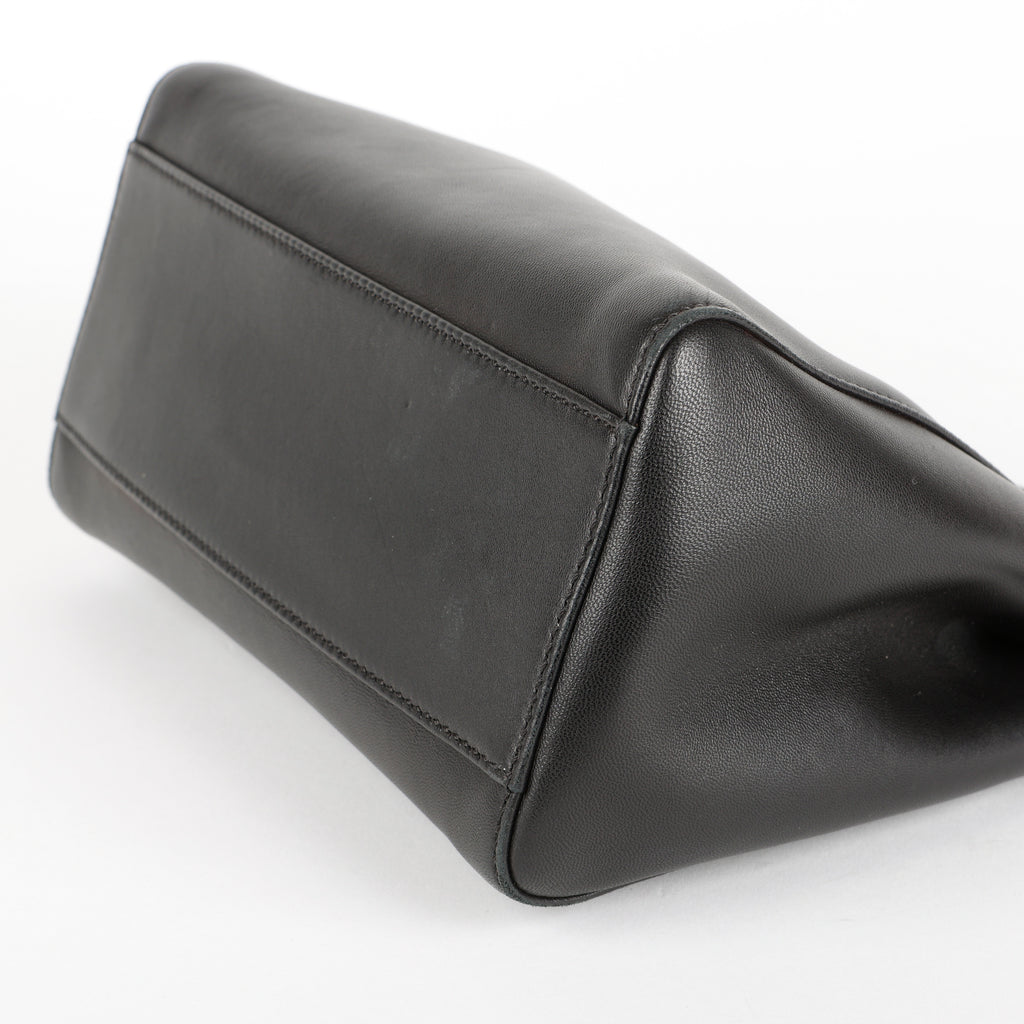 Mini Peekaboo, Black Calfskin