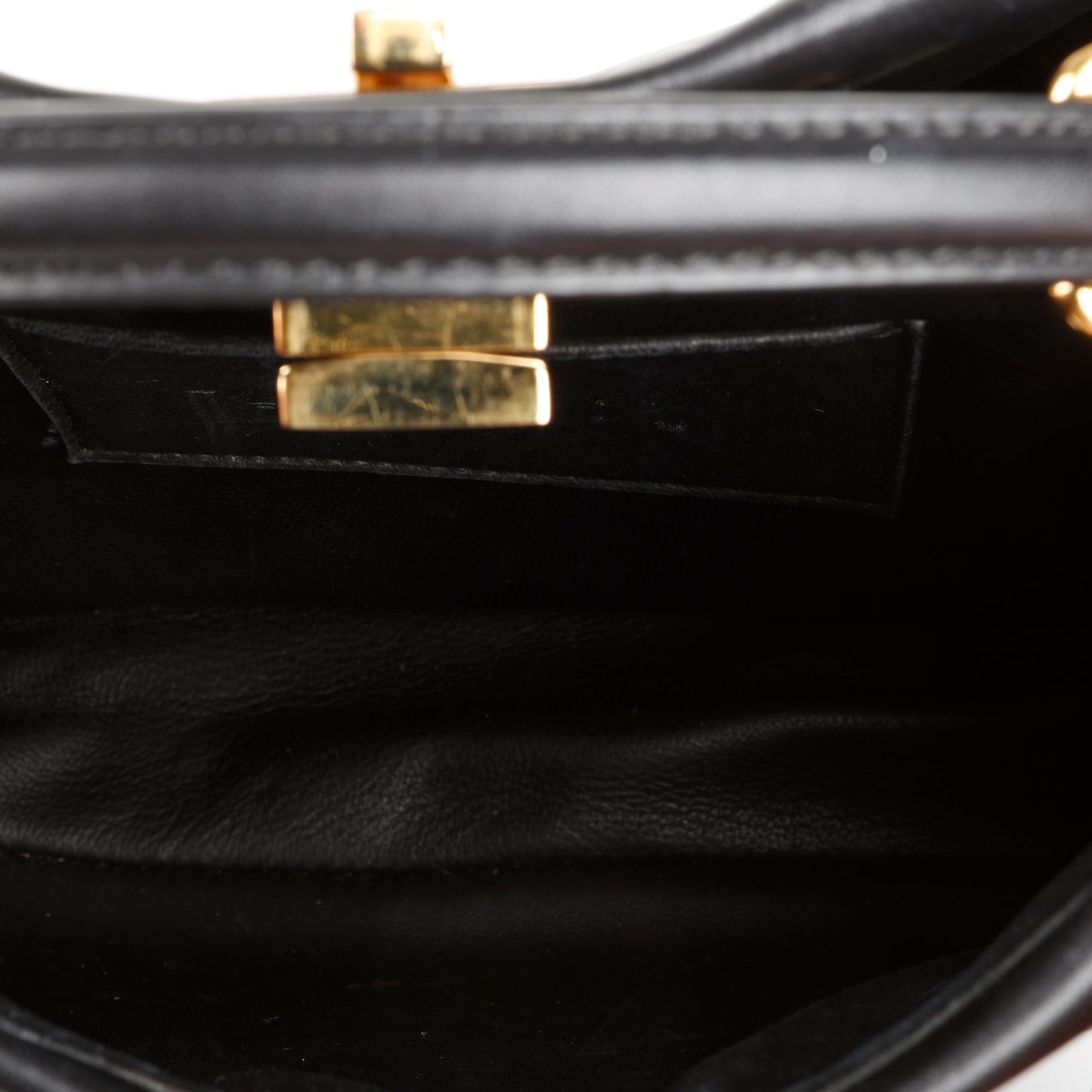 Mini Peekaboo, Black Calfskin