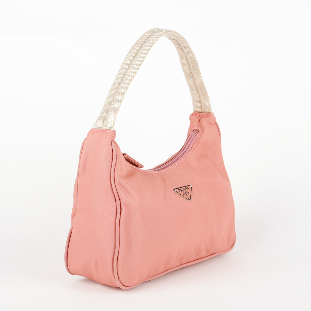 Mini Shoulder Bag, Dusty Rose Nylon