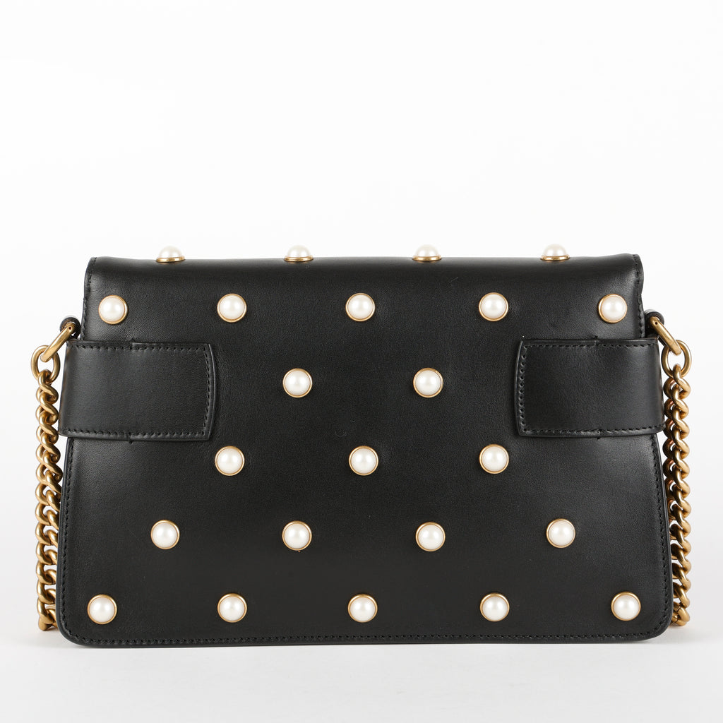 Broadway Pearly Bee Shoulder Bag, Black