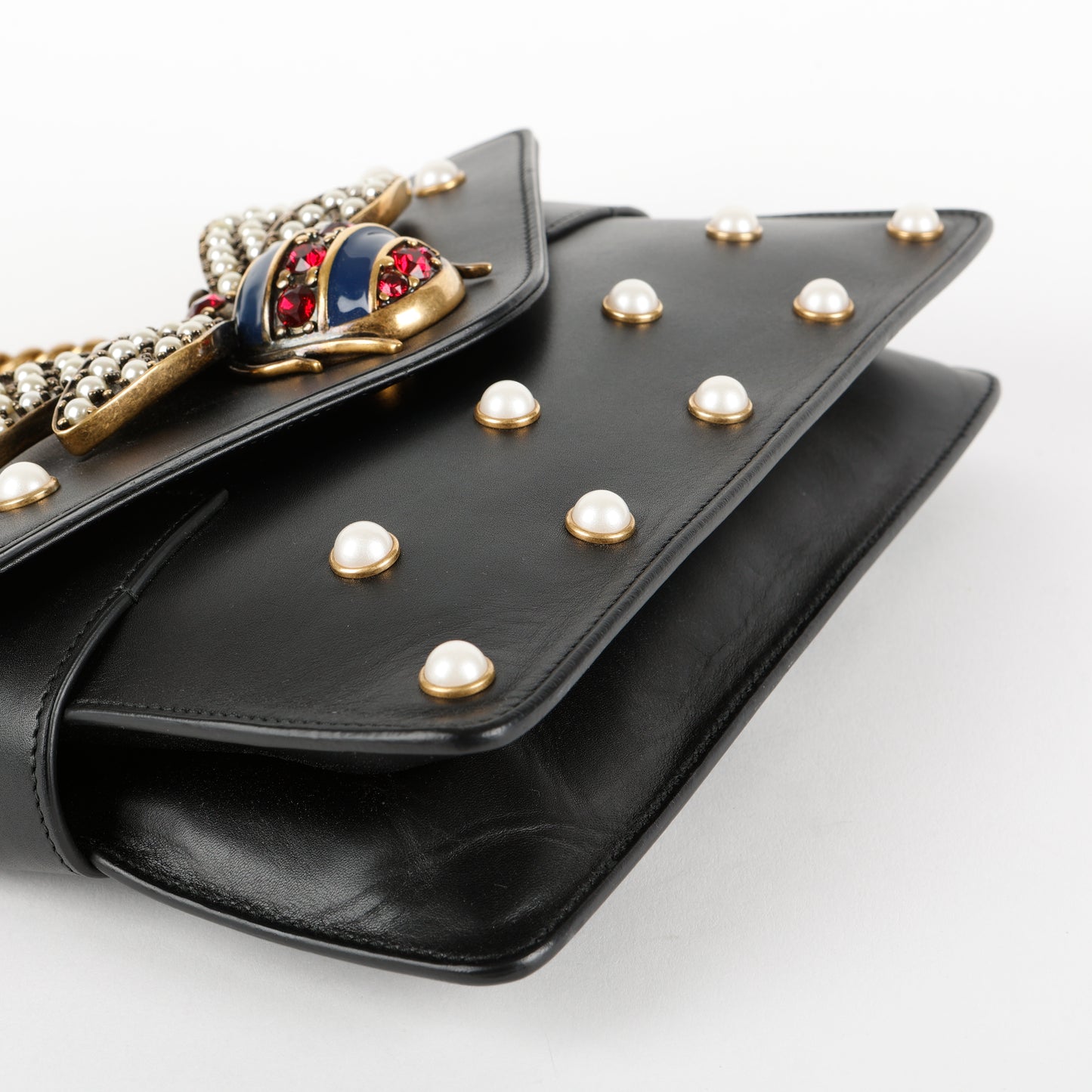 Broadway Pearly Bee Shoulder Bag, Black