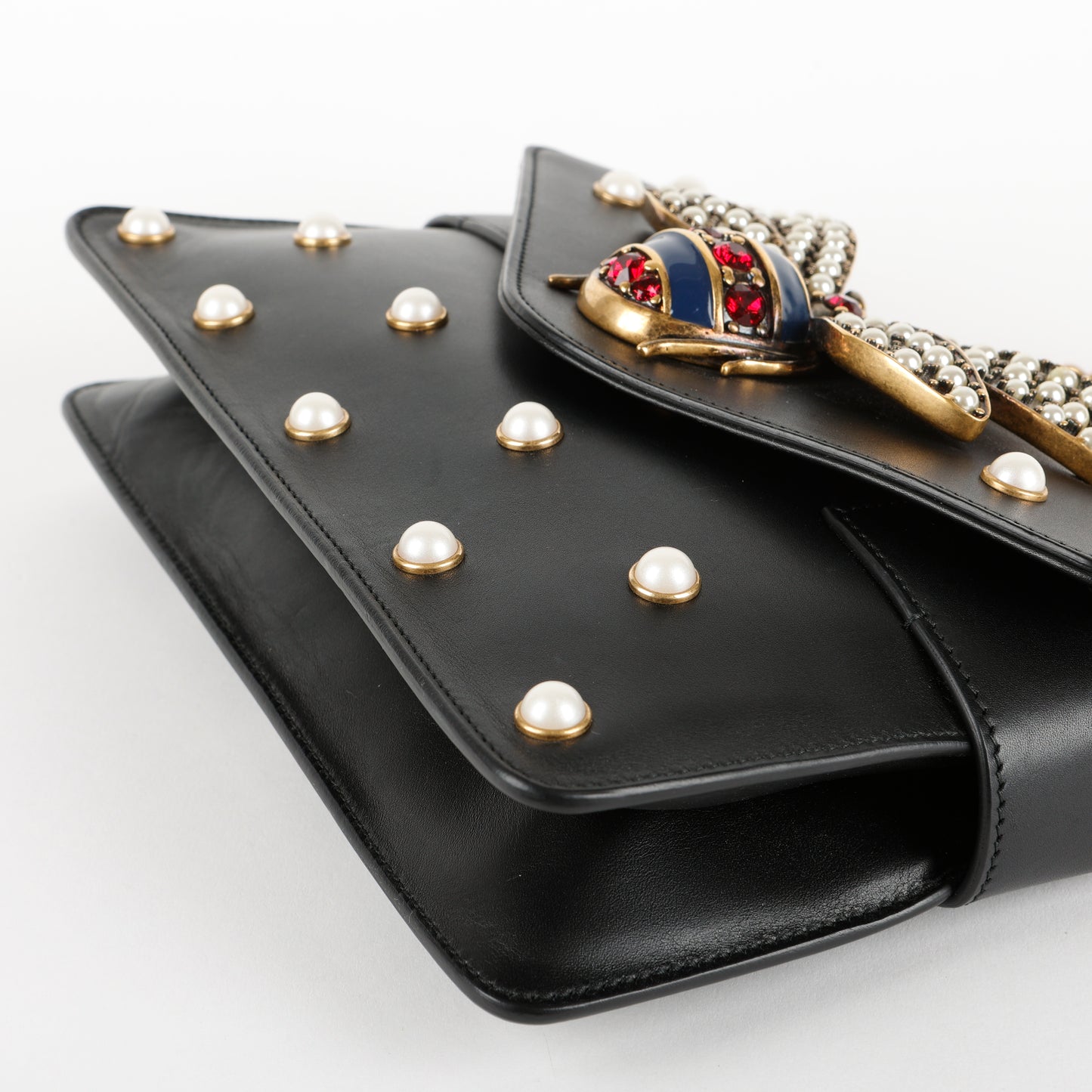 Broadway Pearly Bee Shoulder Bag, Black