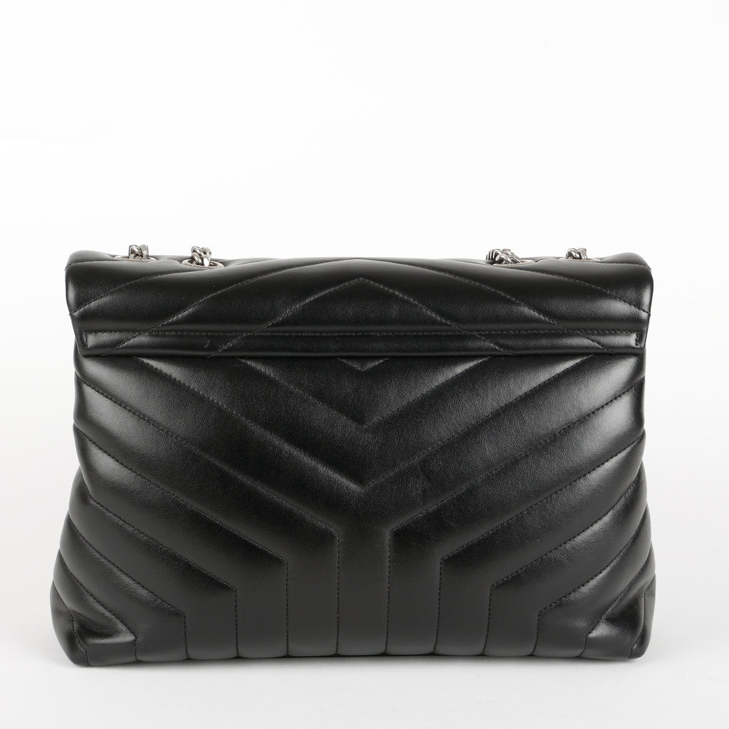 Medium LouLou, Black Calfskin SHW