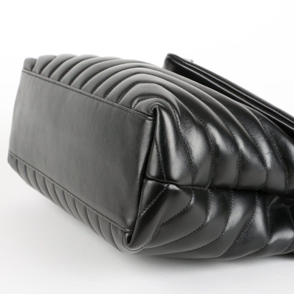 Medium LouLou, Black Calfskin SHW