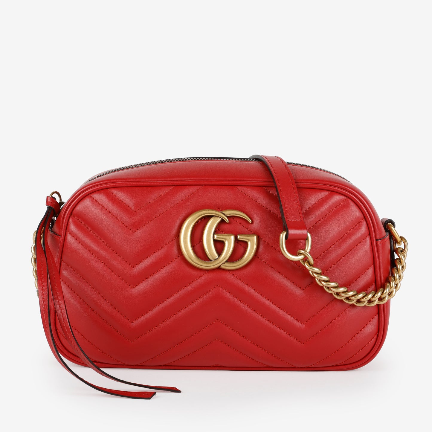 Small GG Marmont Camera Bag, Red