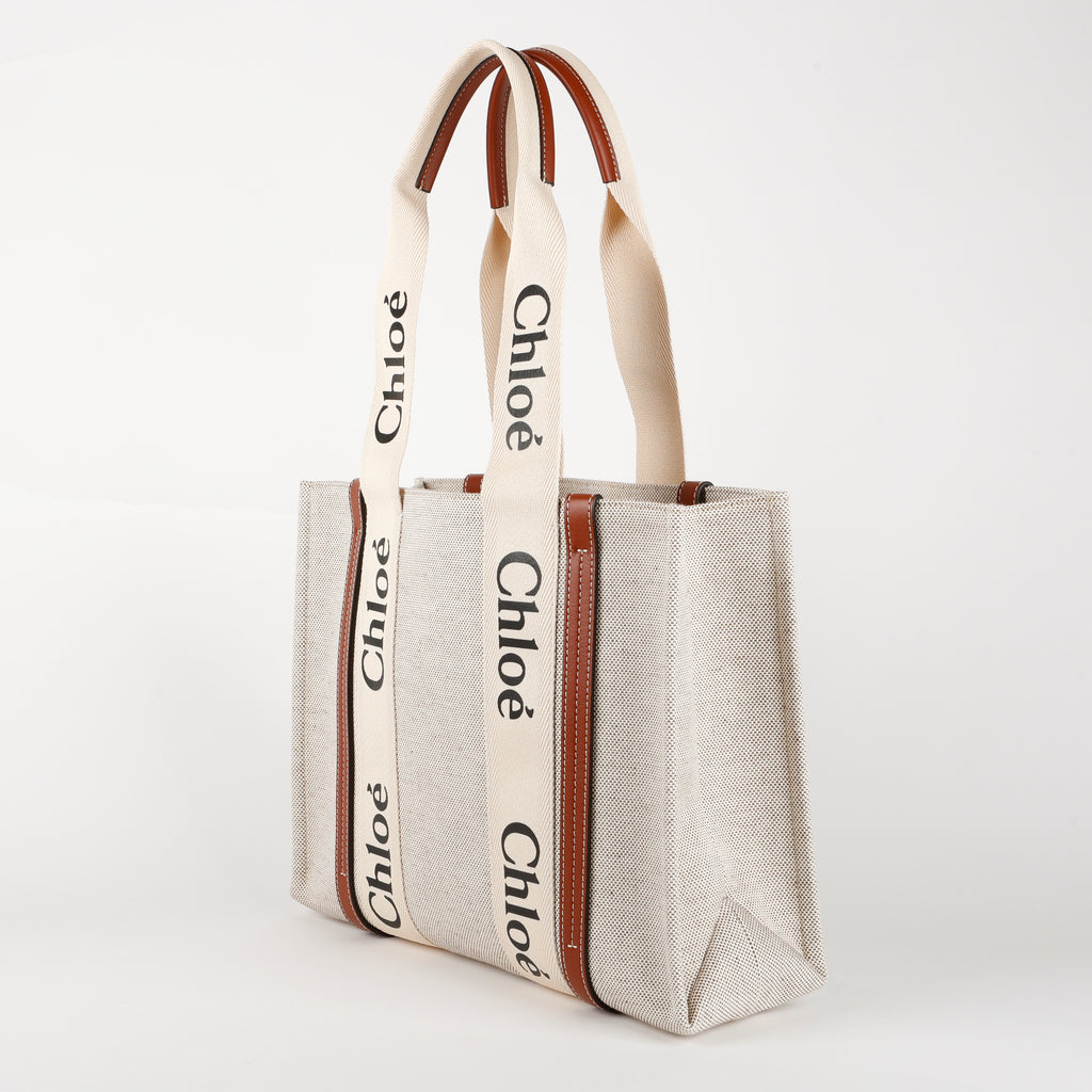 Medium Woody Tote, Cream