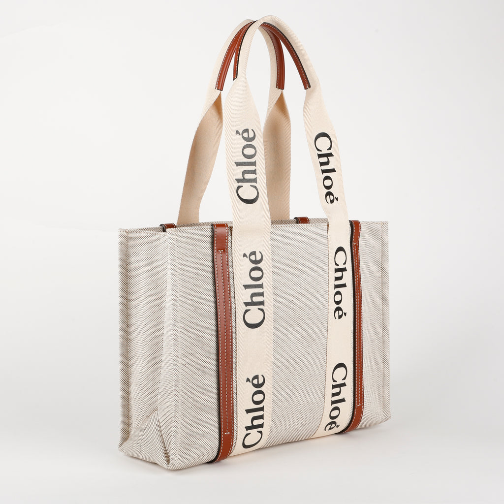 Medium Woody Tote, Cream