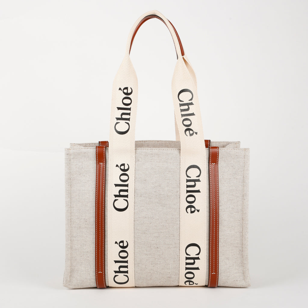 Medium Woody Tote, Cream