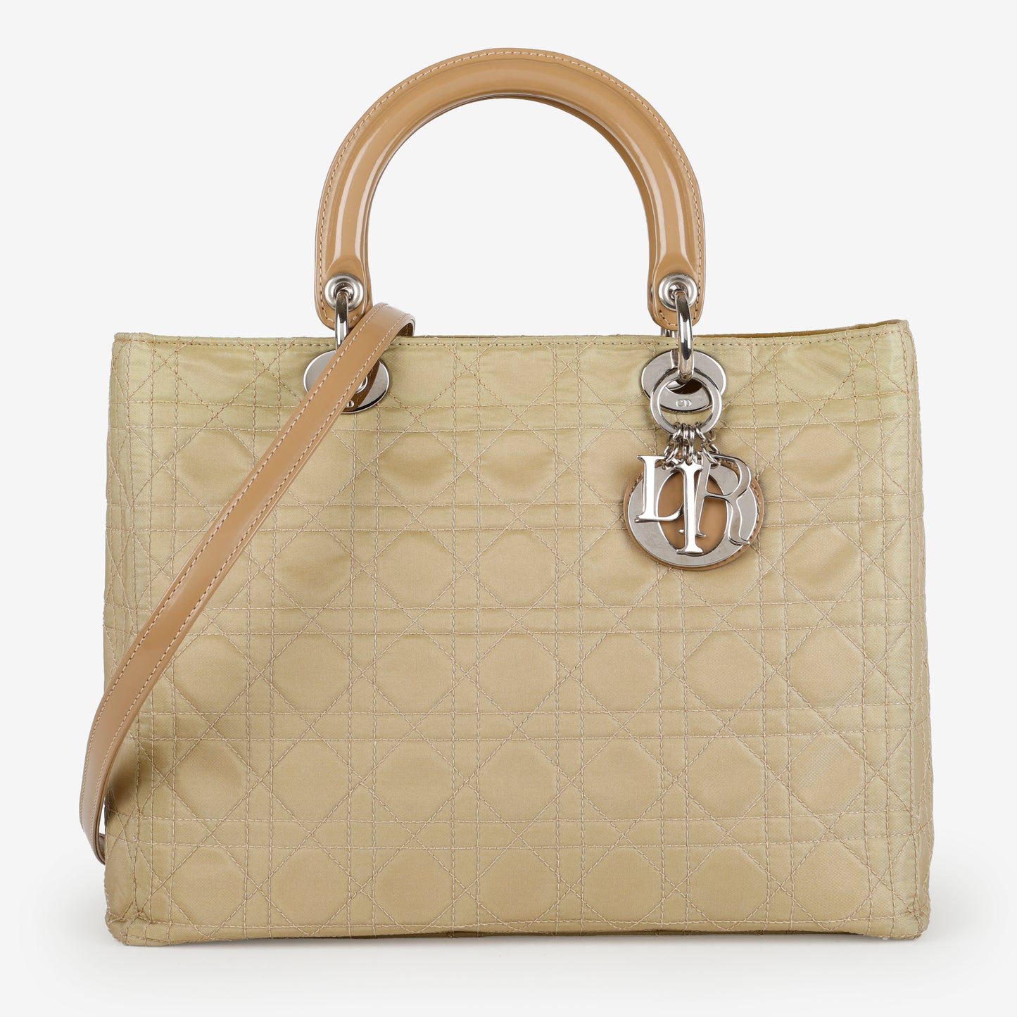 Vintage Cannage Lady Dior, Khaki Nylon