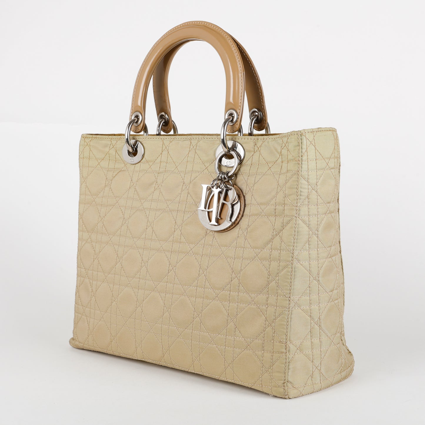 Vintage Cannage Lady Dior, Khaki Nylon
