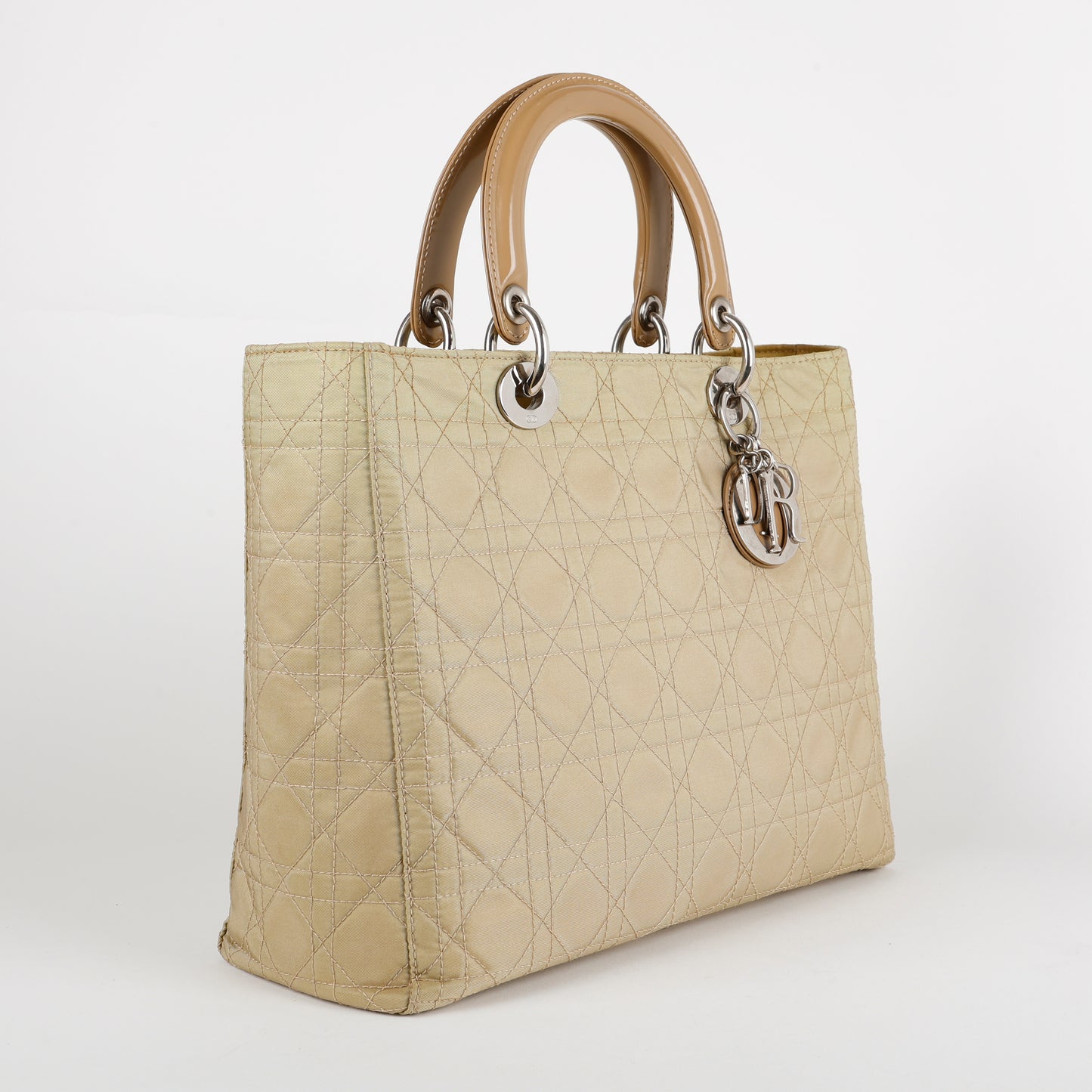 Vintage Cannage Lady Dior, Khaki Nylon
