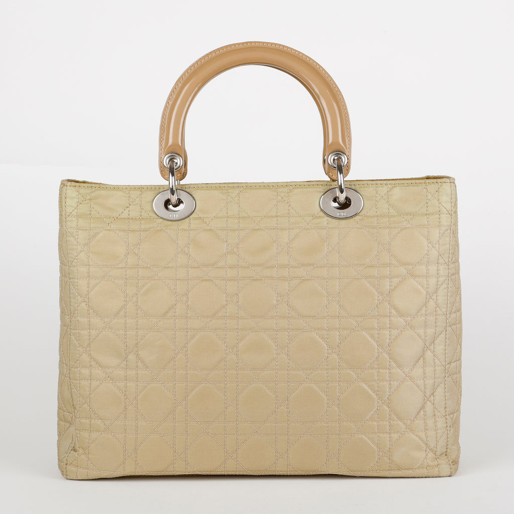 Vintage Cannage Lady Dior, Khaki Nylon