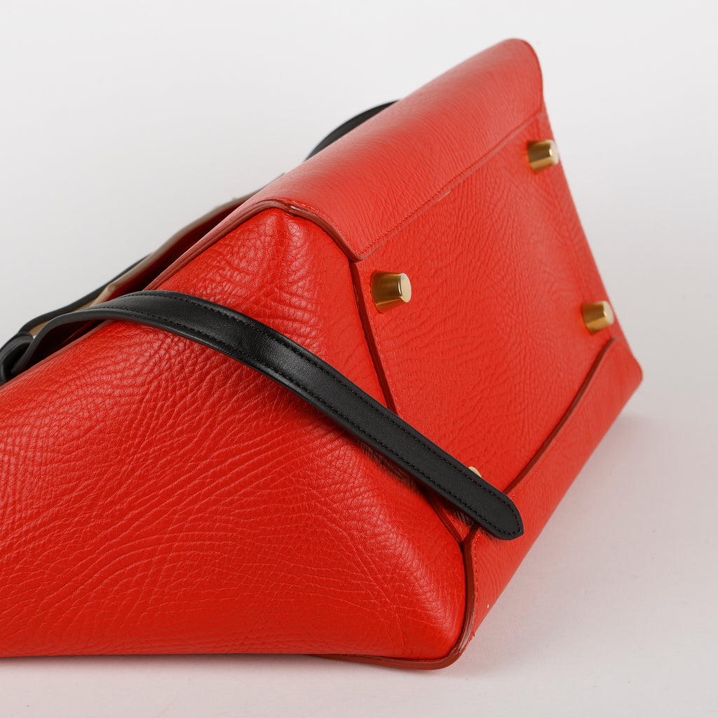 Mini Belt Bag, Red/Cream Calfskin