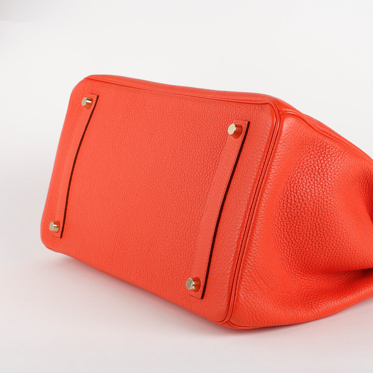 Birkin 35 Rouge Pivione, Togo, Gold Hardware (2013, Q Square)