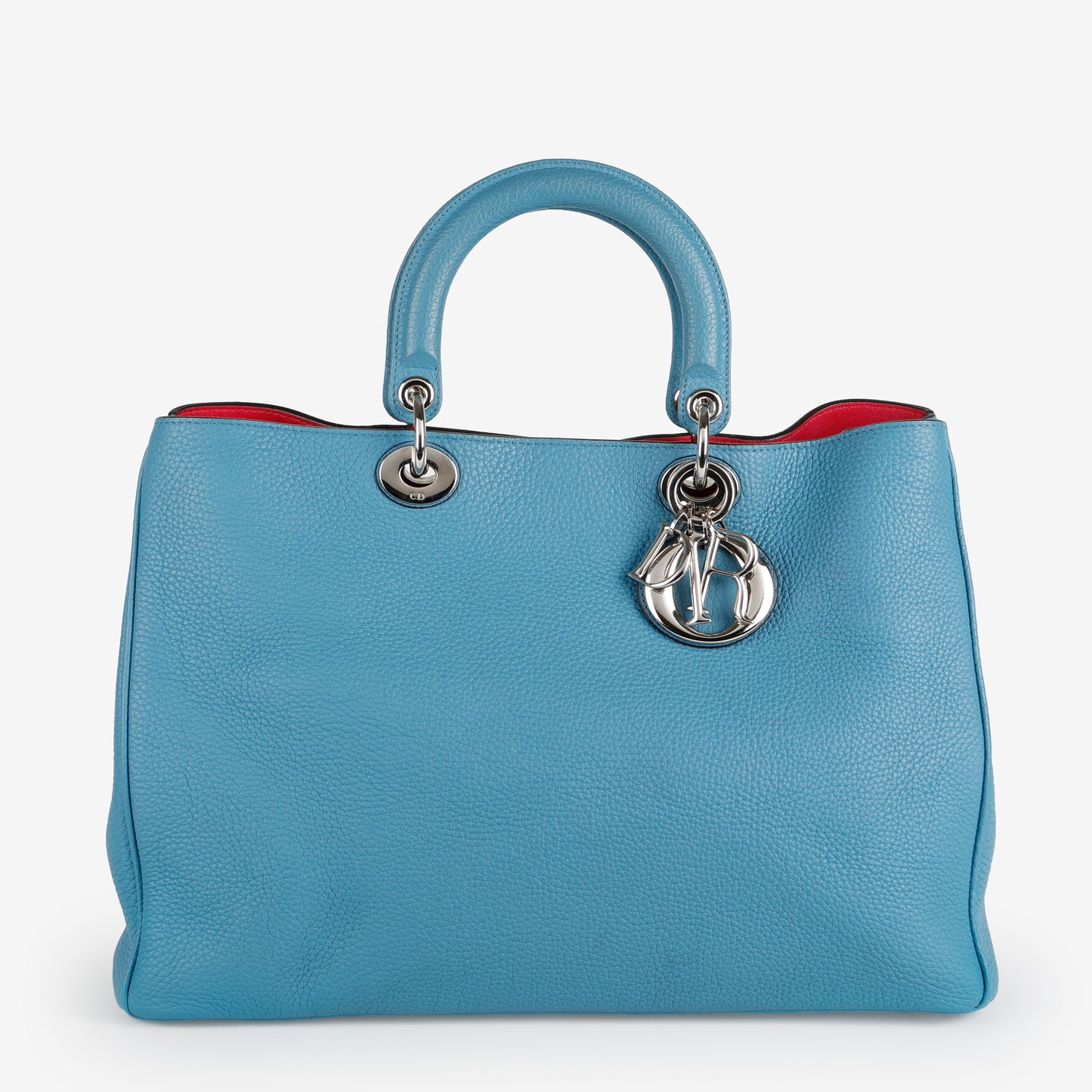 Large Diorissimo Tote, Blue/Fuchsia
