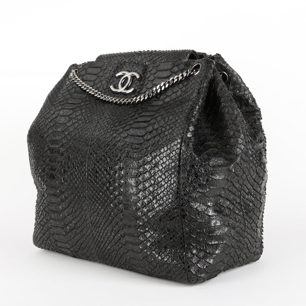 Python Accordion Tote, Black SHW