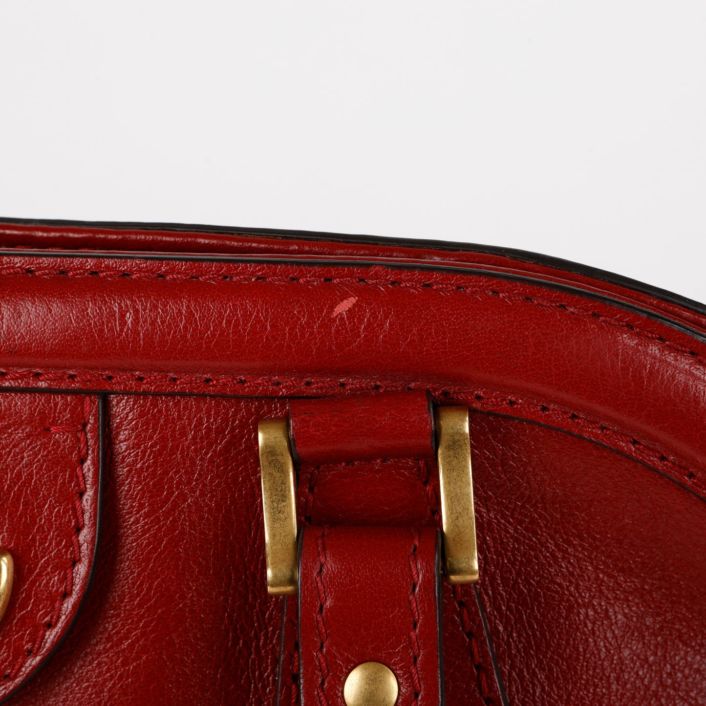Medium Re(Belle) Top Handle, Red