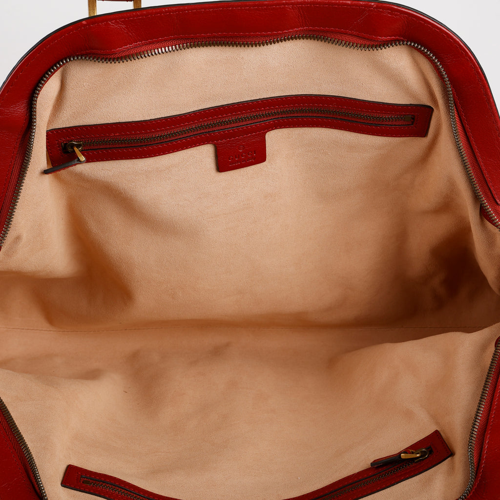 Medium Re(Belle) Top Handle, Red