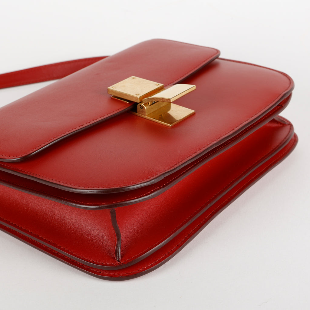 Medium Classic Box Bag, Red Smooth Calfskin