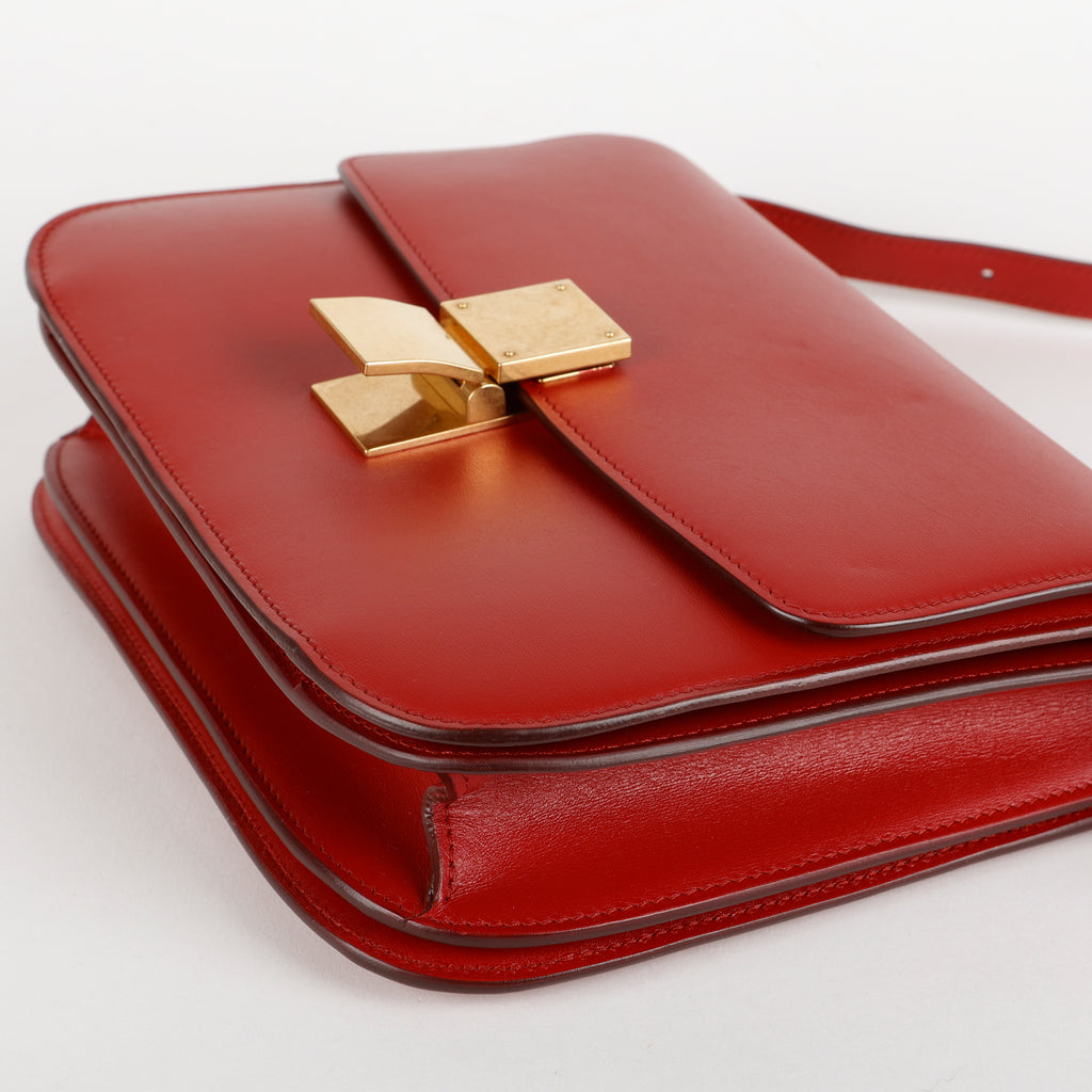 Medium Classic Box Bag, Red Smooth Calfskin