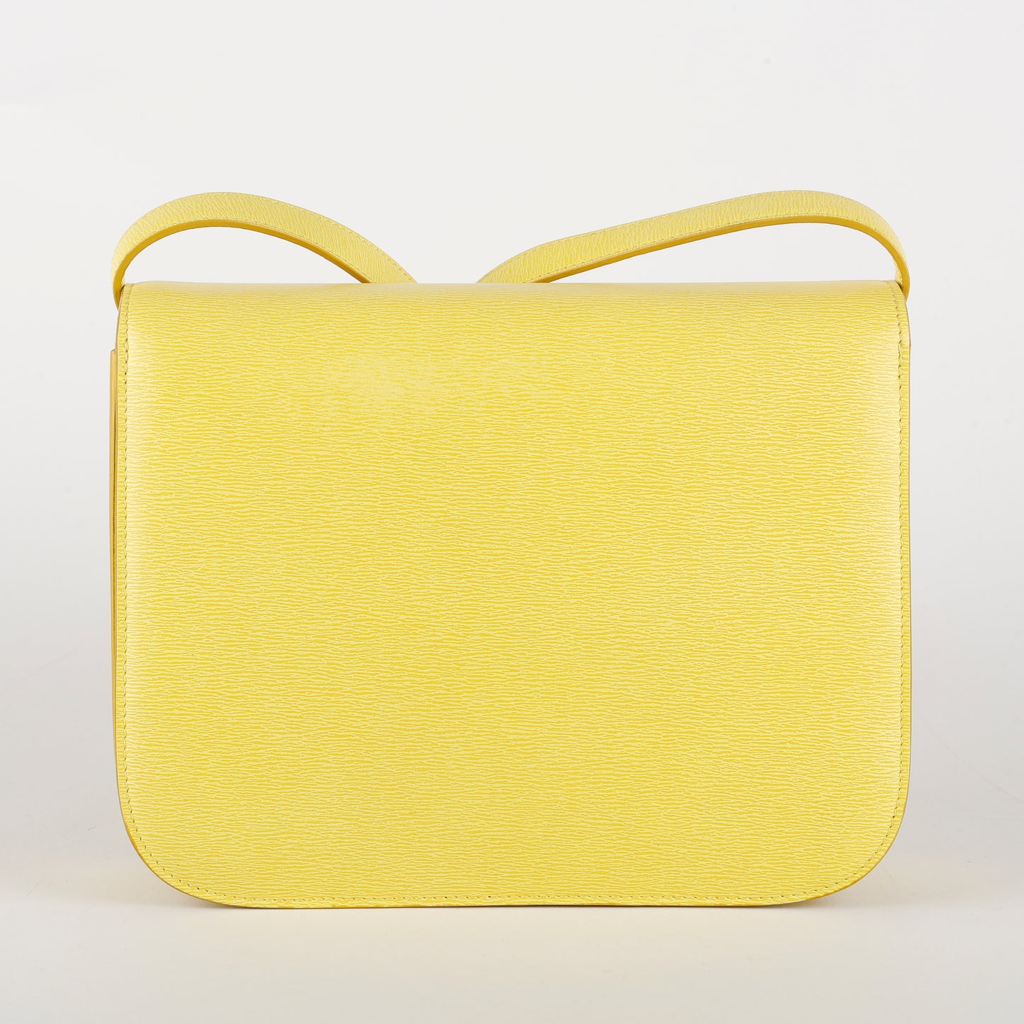 Medium Classic Box Bag, Yellow Grained Calfskin