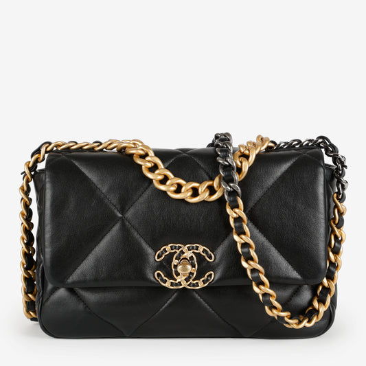 Small 19, Black Lambskin