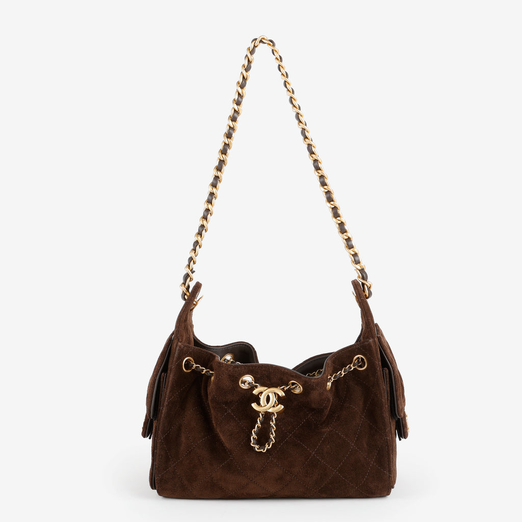 Mini 25, Chocolate Brown Suede