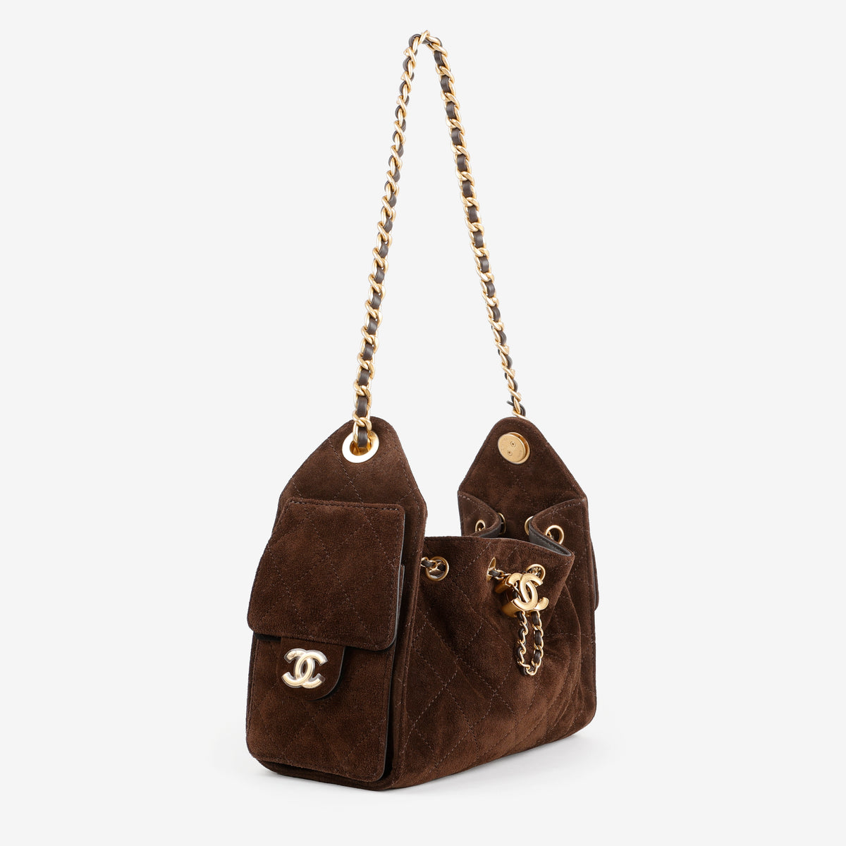 Mini 25, Chocolate Brown Suede
