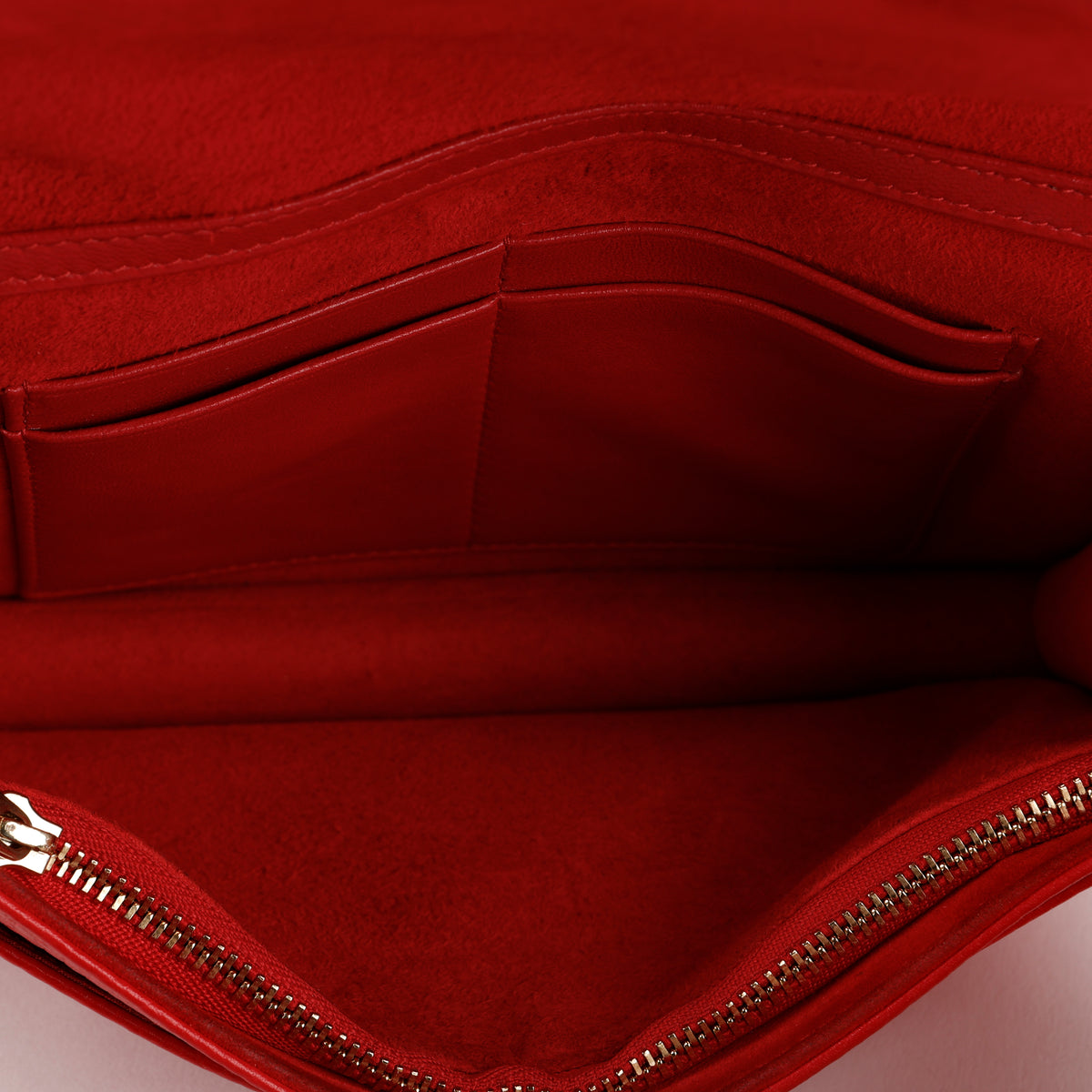 Diorama Wallet on Chain, Red Grained Calfskin
