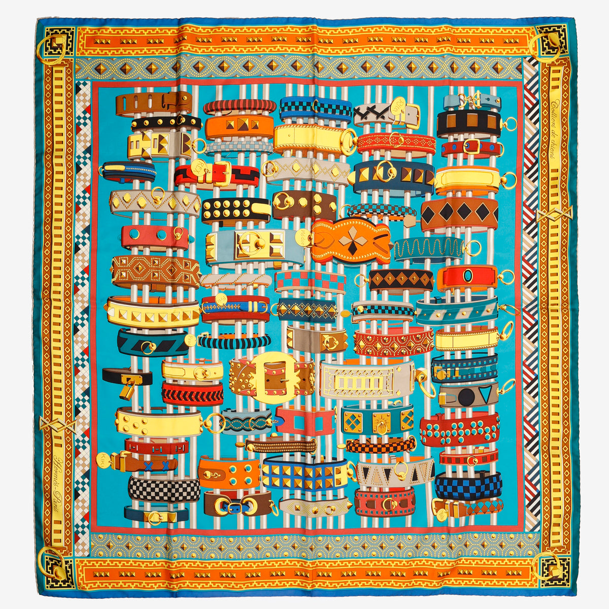 Carre Twill Collier de Chiens Scarf