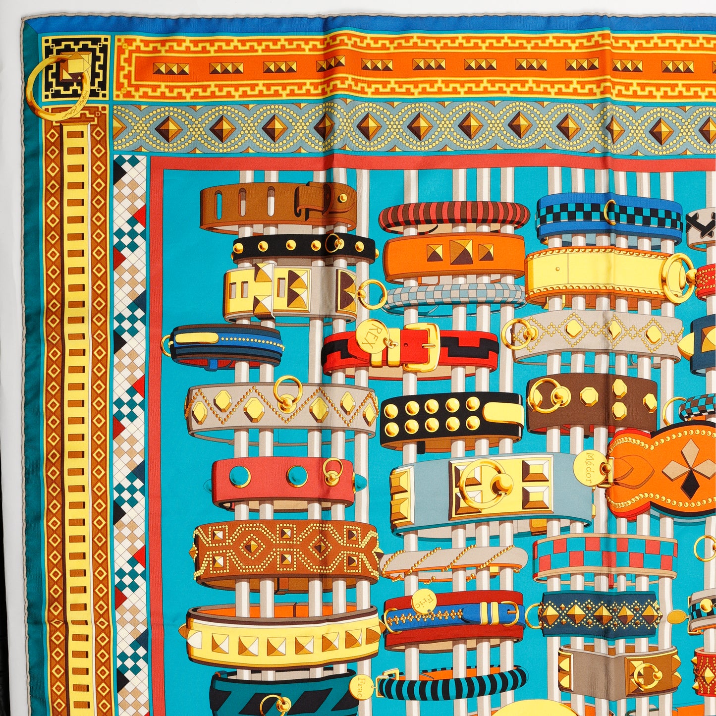 Carre Twill Collier de Chiens Scarf