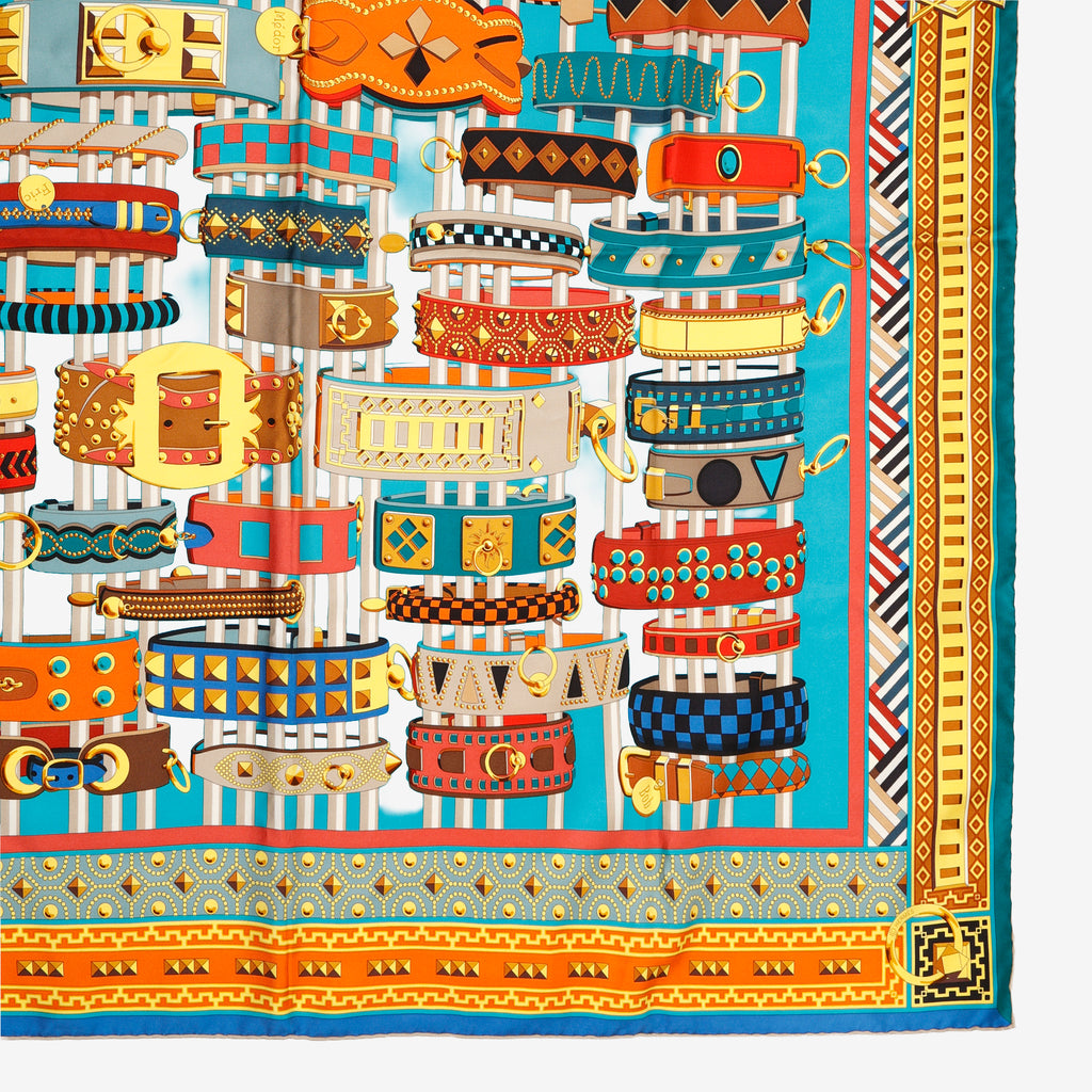 Carre Twill Collier de Chiens Scarf