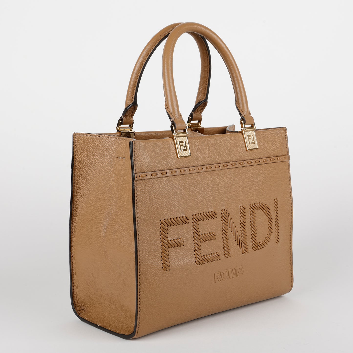 Small Santa Barbara Sunshine Tote, Cappucino