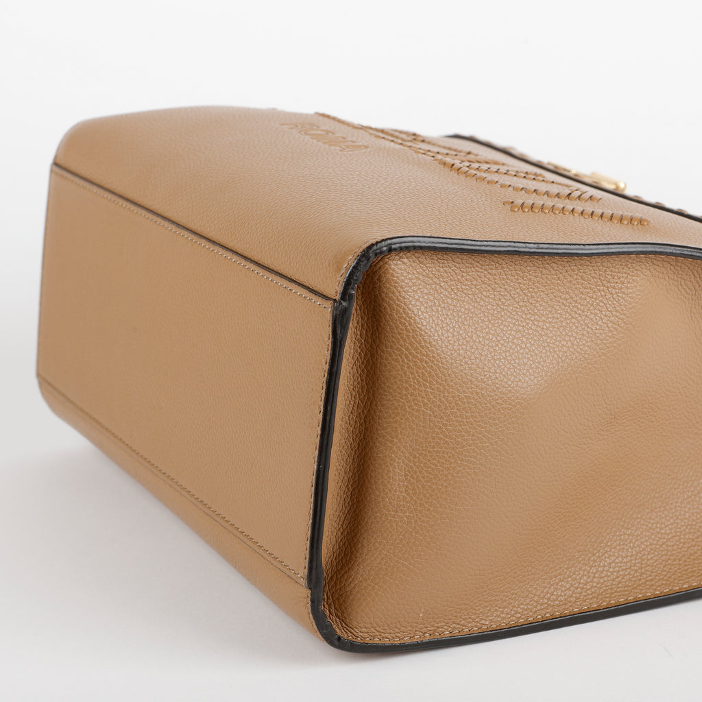 Small Santa Barbara Sunshine Tote, Cappucino