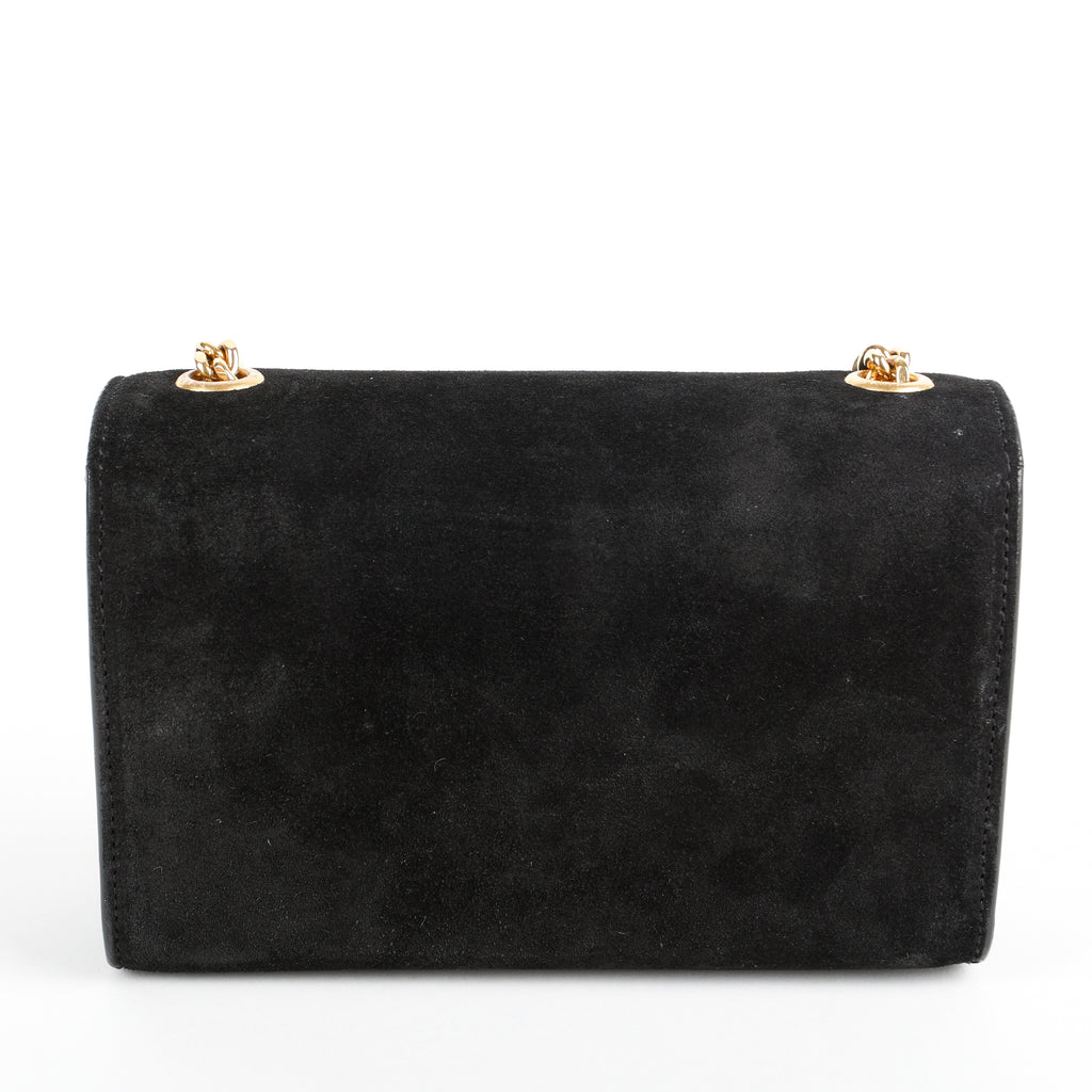 Mini Kate Tassel Crossbody, Black Velvet