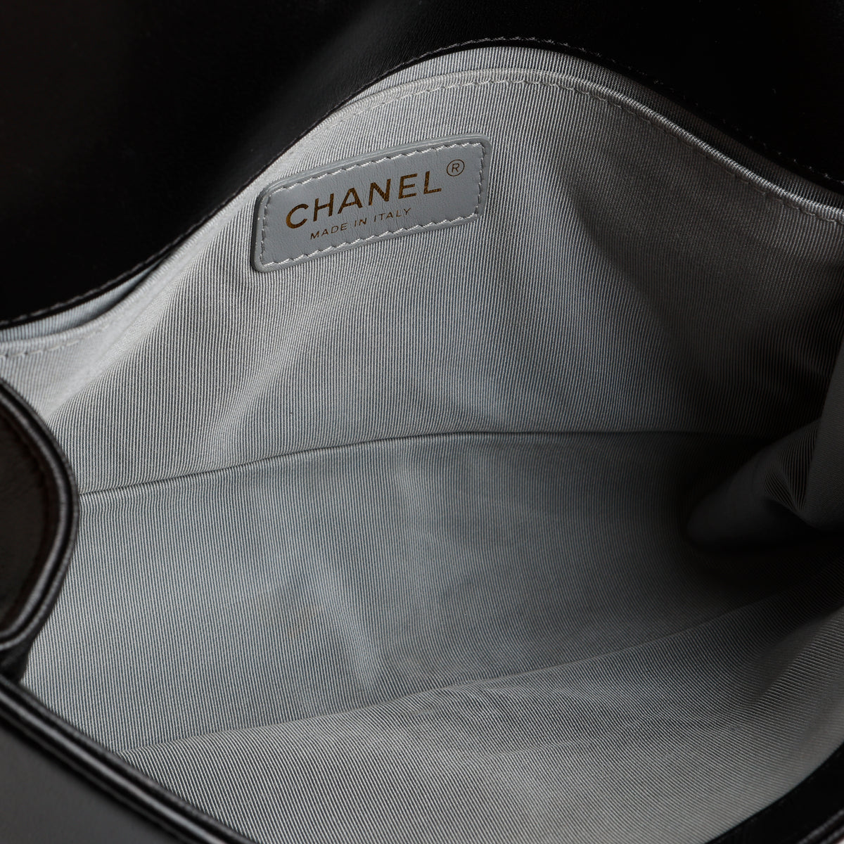 Old Medium Boy Bag , Black Lambskin GHW