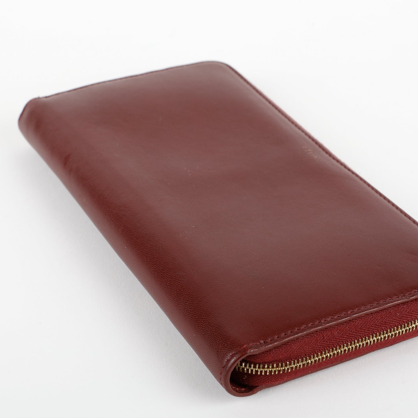 Long Zip Around Wallet, Burgundy