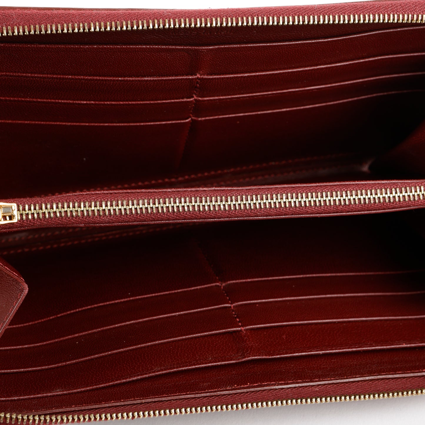 Long Zip Around Wallet, Burgundy