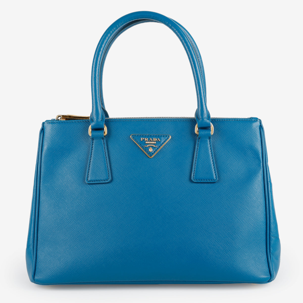 Medium Galleria Tote, Blue Saffiano