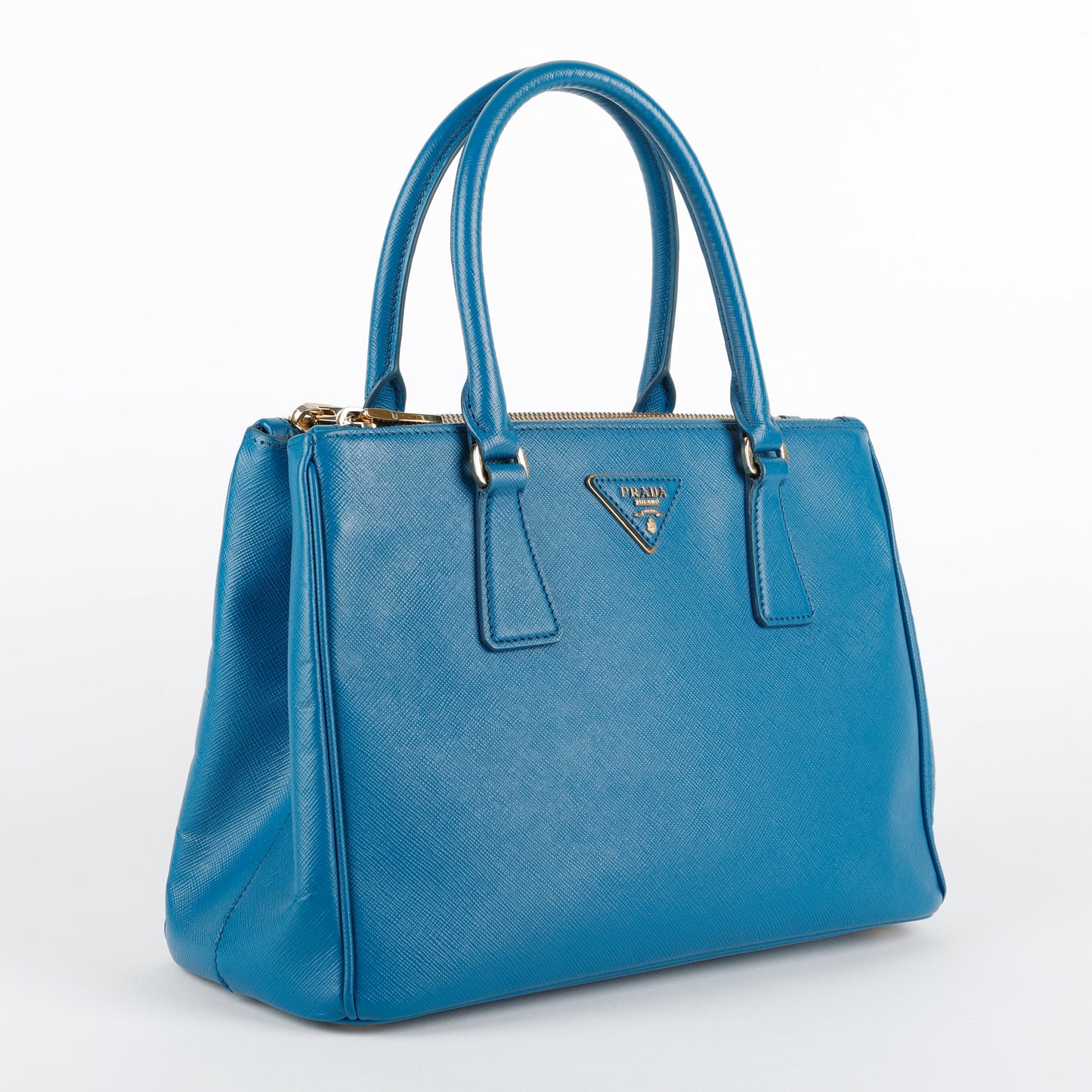 Medium Galleria Tote, Blue Saffiano