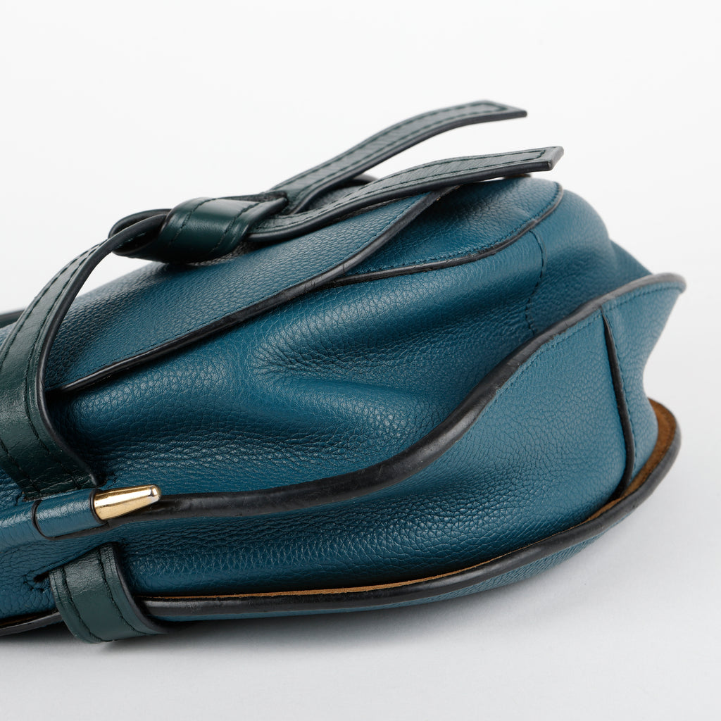 Small Gate Crossbody, Petroleum Blue Cypress Calfskin