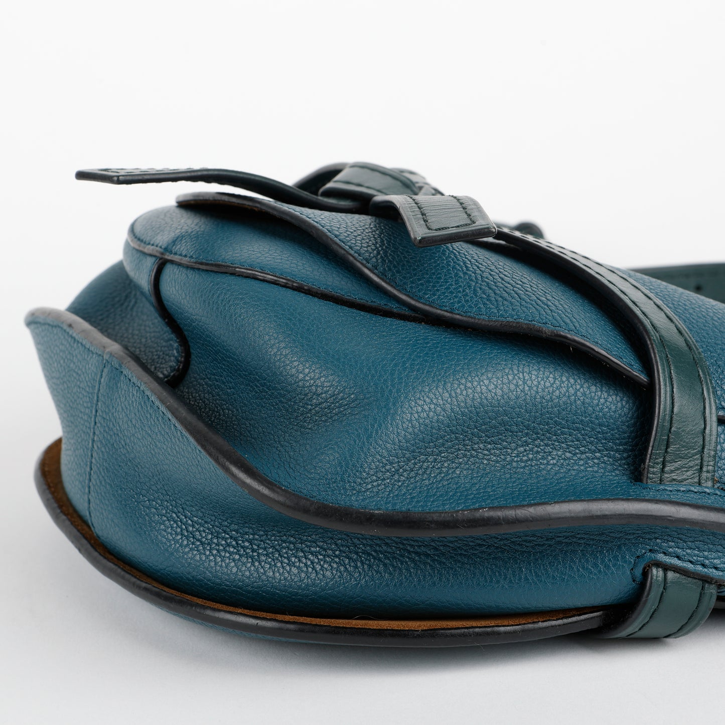 Small Gate Crossbody, Petroleum Blue Cypress Calfskin